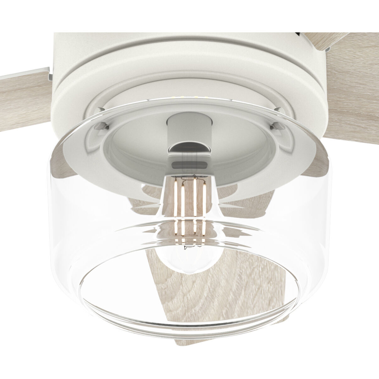 Margo 44 inch Textured White with Light Oak/Fresh White Blades Ceiling Fan