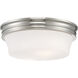 Galen 3 Light 14 inch Polished Nickel Flush Mount Ceiling Light