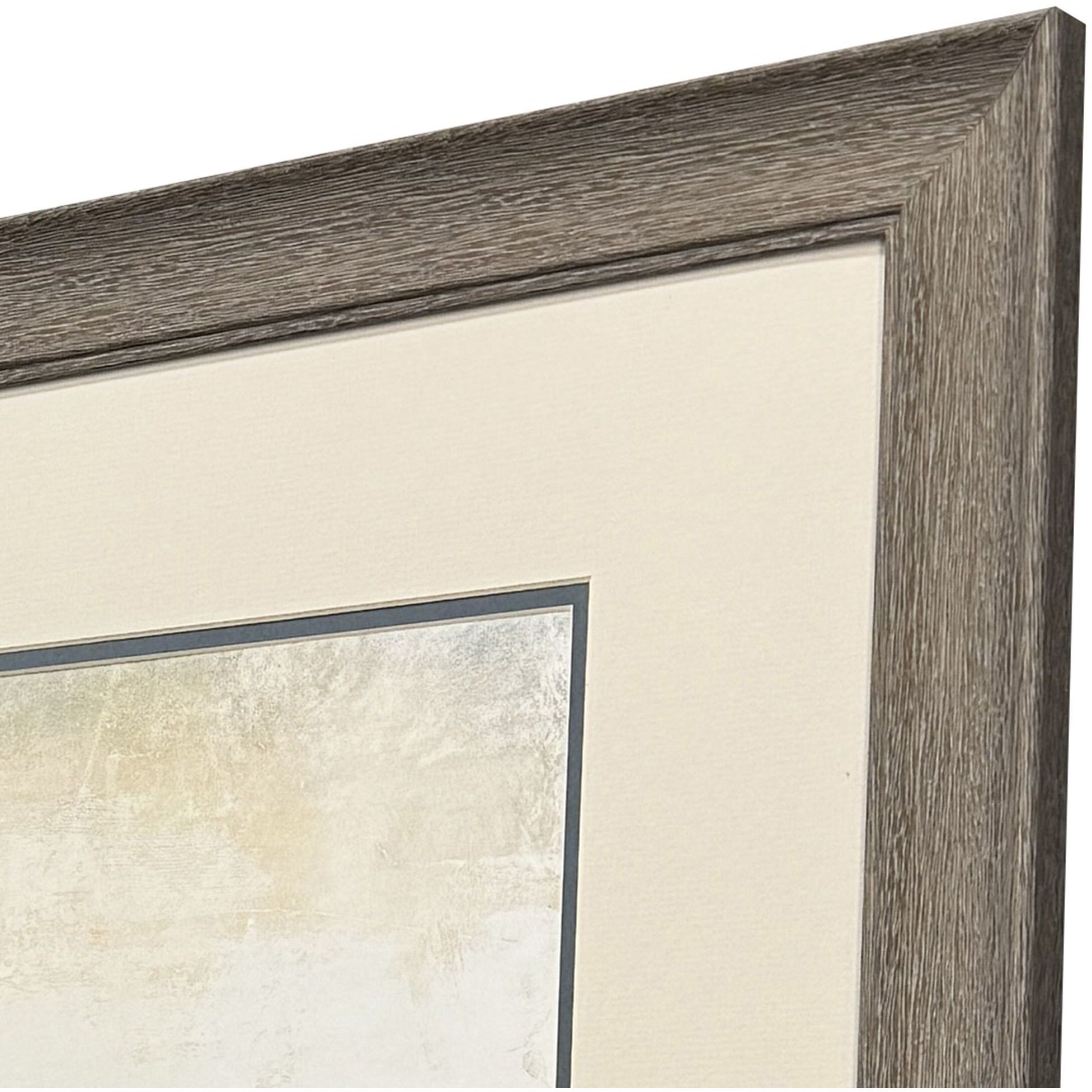 Peaceful Lake Blue and Gray and Neutral and Beige Framed Art, Propac