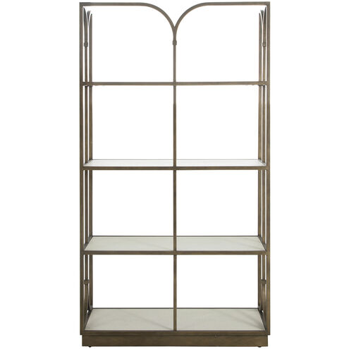 Belinda Cerused White / Brushed Brass Bookcase