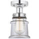 Edison Canton 1 Light 5 inch Polished Chrome Semi-Flush Mount Ceiling Light in Clear Glass