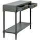 Samantha 35.5 X 13 inch Carbon Gray and Antique Gold Console Table