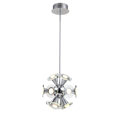Quasar LED 15.75 inch Chrome Pendant Ceiling Light