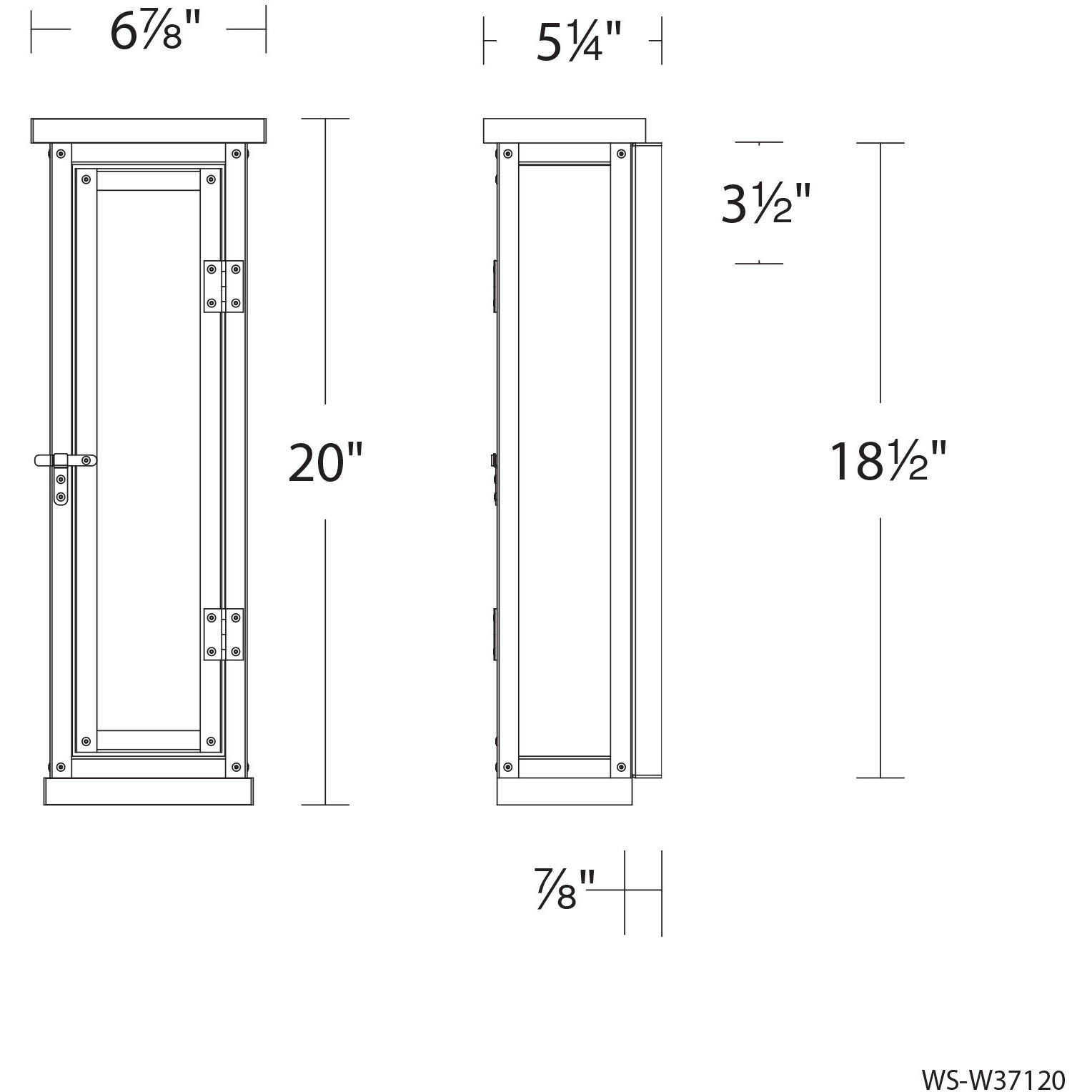 Eliot LED 20 inch Black Outdoor Wall Light, dweLED
