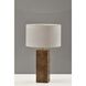 Frederick 23.25 inch 40.00 watt Burled Wood with Antique Brass Accent Table Lamp Portable Light