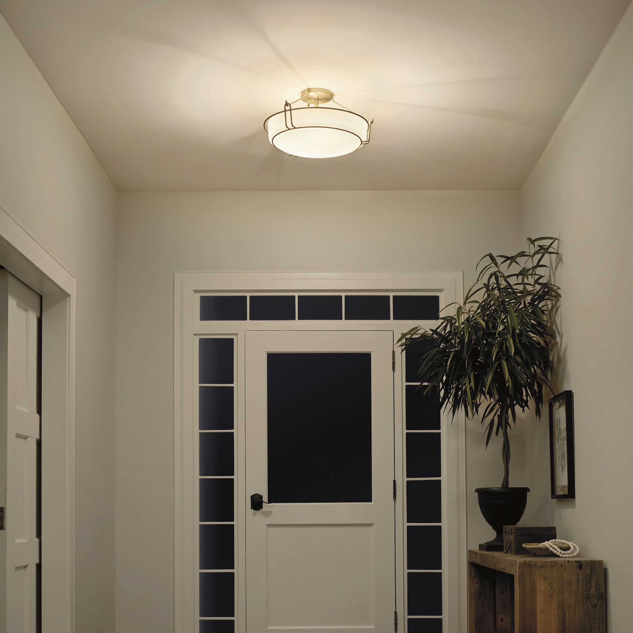 Alkire 4 Light 22 inch Brushed Nickel Semi Flush Light Ceiling Light