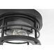 Carla 1 Light 10 inch Black Outdoor Flush Mount