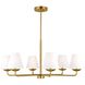 Drew & Jonathan Scott Albion 6 Light 34 inch Satin Brass Chandelier Ceiling Light