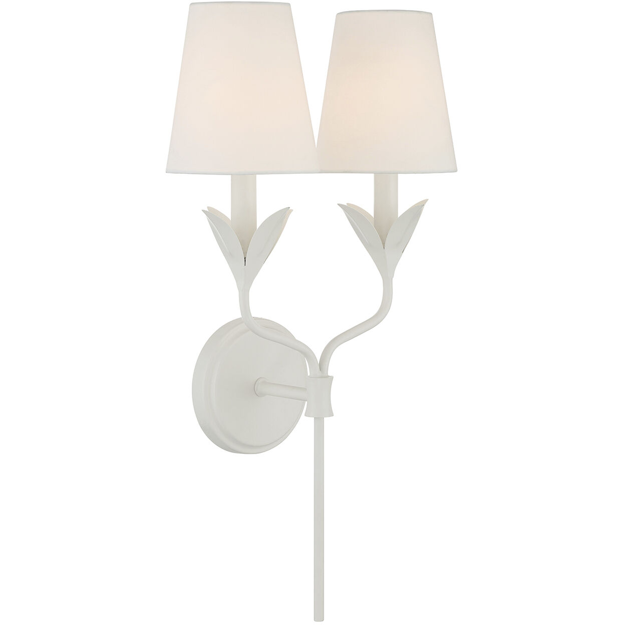 Broche Sconce Wall Light in Matte White