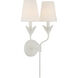 Broche Sconce Wall Light in Matte White