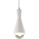 Radiance Collection 1 Light 4.75 inch Bisque with Polished Chrome Pendant Ceiling Light