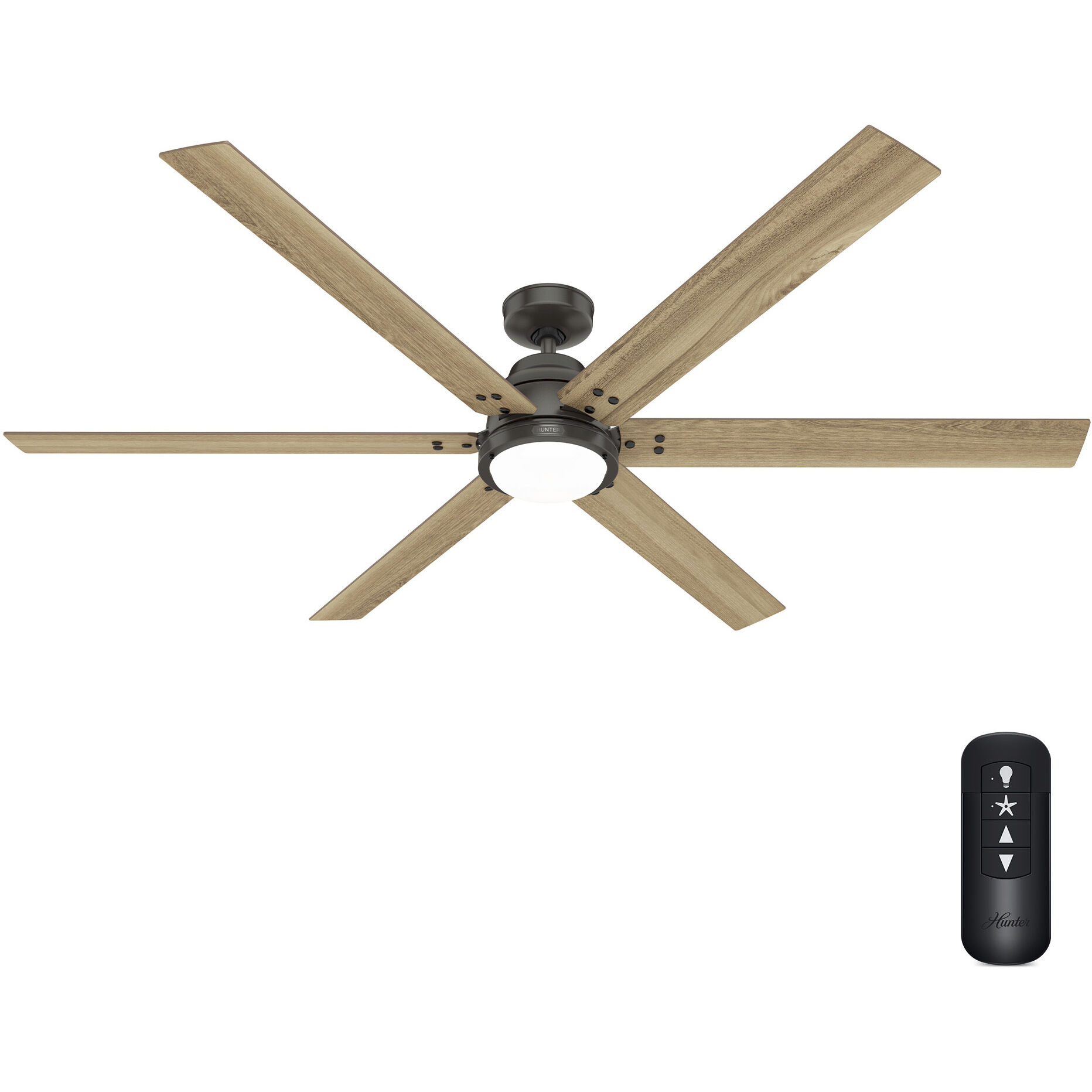Gravity 72 inch Noble Bronze with Golden Maple Blades Ceiling Fan