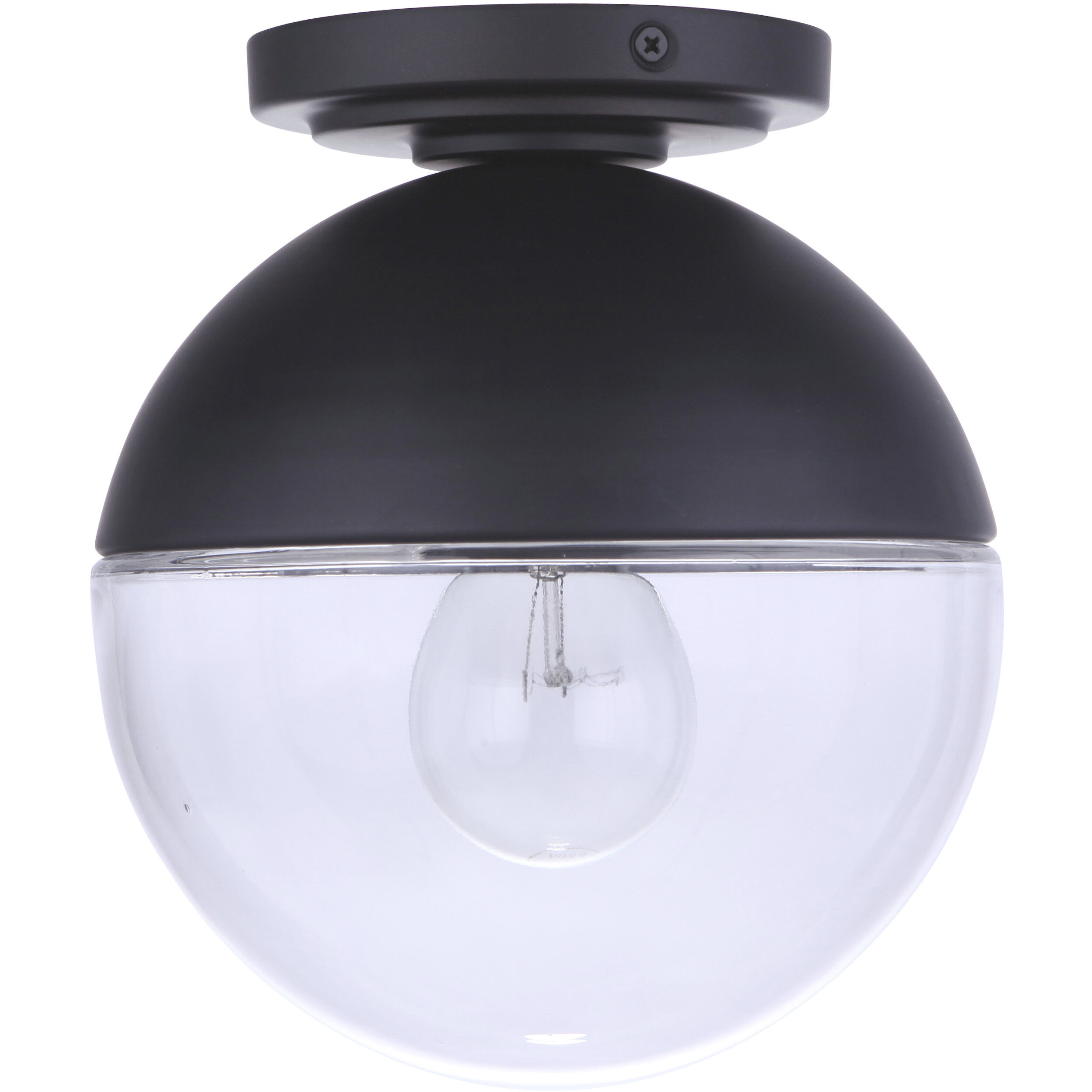 Evie 1 Light 7.5 inch Midnight Outdoor Flushmount