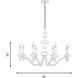 Champlain 8 Light 35 inch Warm Brass Chandelier Ceiling Light