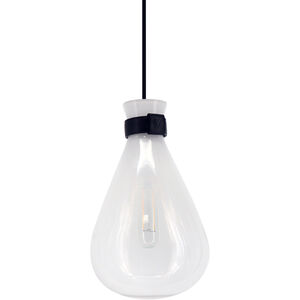 Del Mar 6 inch White and Clear Pendant Ceiling Light
