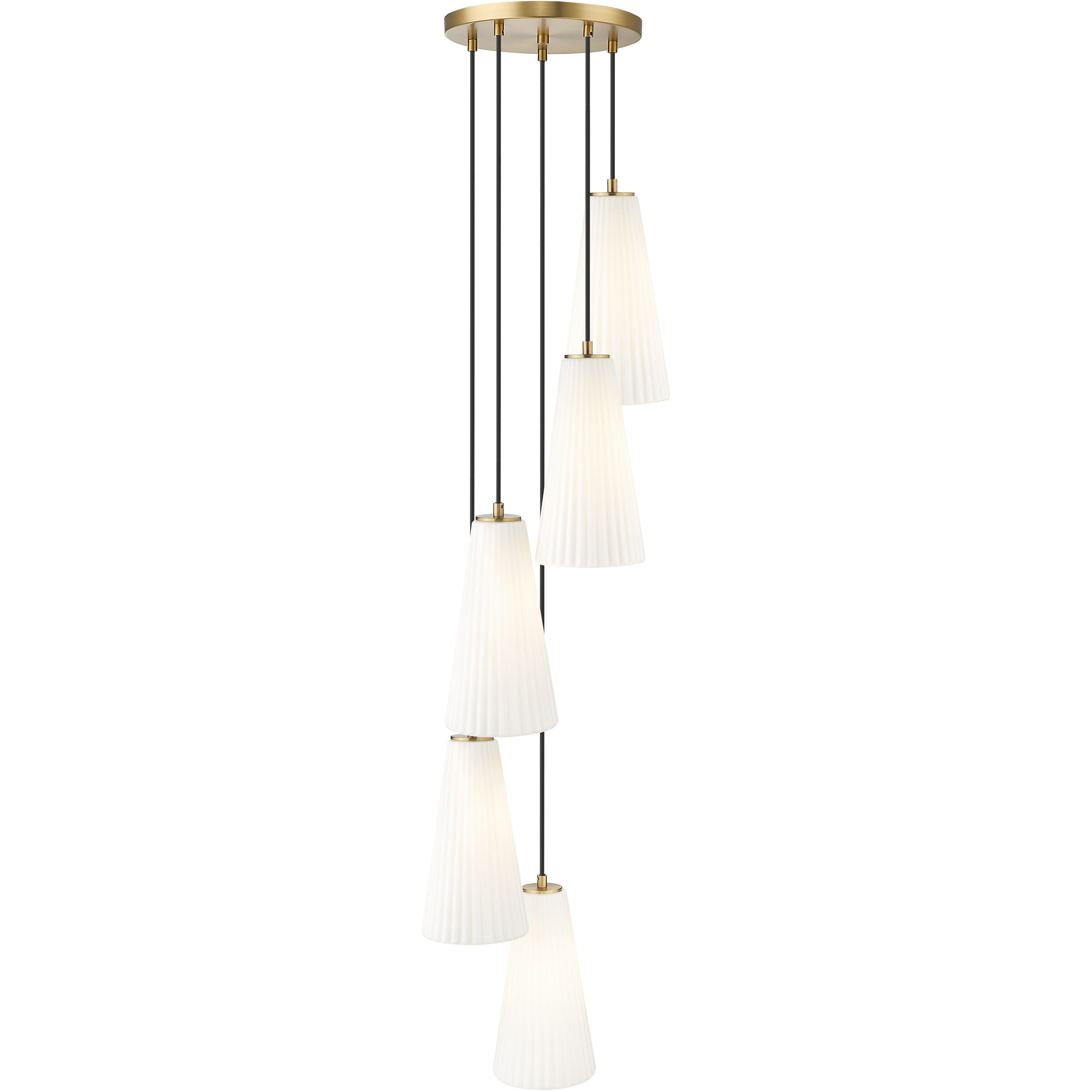 Farrell 5 Light 12 inch Modern Gold Chandelier Ceiling Light