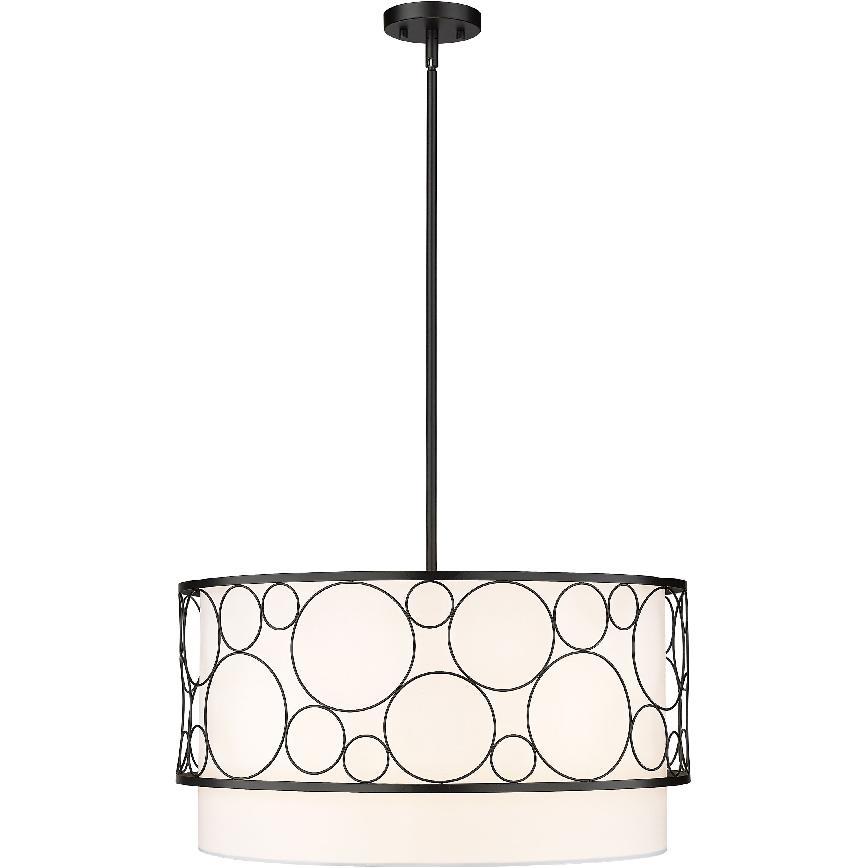 Kendall 4 Light 24 inch Matte Black Chandelier Ceiling Light