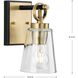 Cassell 1 Light 4.75 inch Vintage Brass Bathroom Vanity Light Wall Light