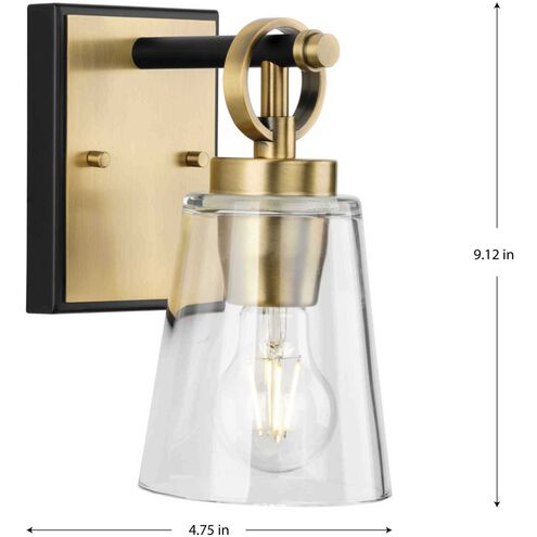 Cassell 1 Light 4.75 inch Vintage Brass Bathroom Vanity Light Wall Light