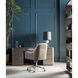 Hudson Pebble Grey Desk Chair, Wooden, Upholstered