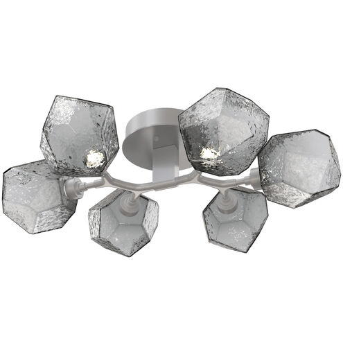 Gem LED 28.1 inch Classic Silver Flush Mount Ceiling Light in Smoke, 2700K LED