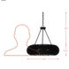 Urchin 6 Light 24 inch Black Pendant Ceiling Light