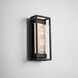 Elyse LED 12.38 inch Black Outdoor Wall Light in 12in.