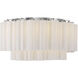 Addis 7 Light 22.25 inch Polished Chrome Flush Mount Ceiling Light in Tronchi Glass White