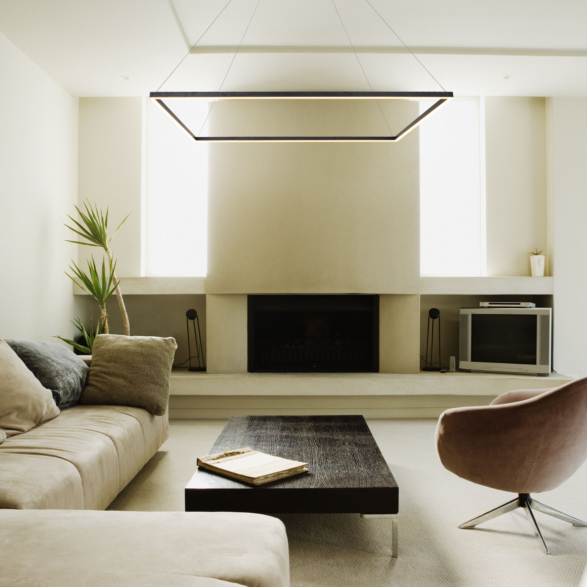 Atria 51.25 inch Black Chandelier Ceiling Light