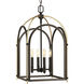 Westfall 4 Light 13.88 inch Antique Bronze Foyer Pendant Ceiling Light, Medium, Design Series