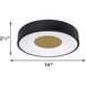 Hazel 1 Light 14 inch Black Flush Mount Ceiling Light