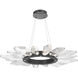 Rock Crystal LED 41.9 inch Matte Black Chandelier Ceiling Light in Chilled Clear, 2700K LED, Radial Ring
