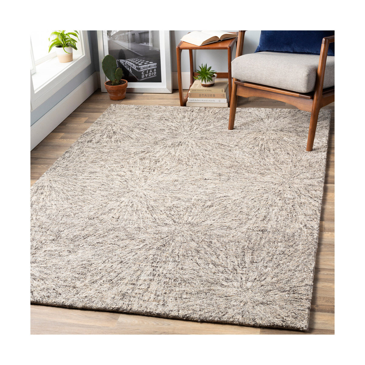 Falcon 96 X 30 inch Dark Brown/Camel/Cream Rugs, Runner