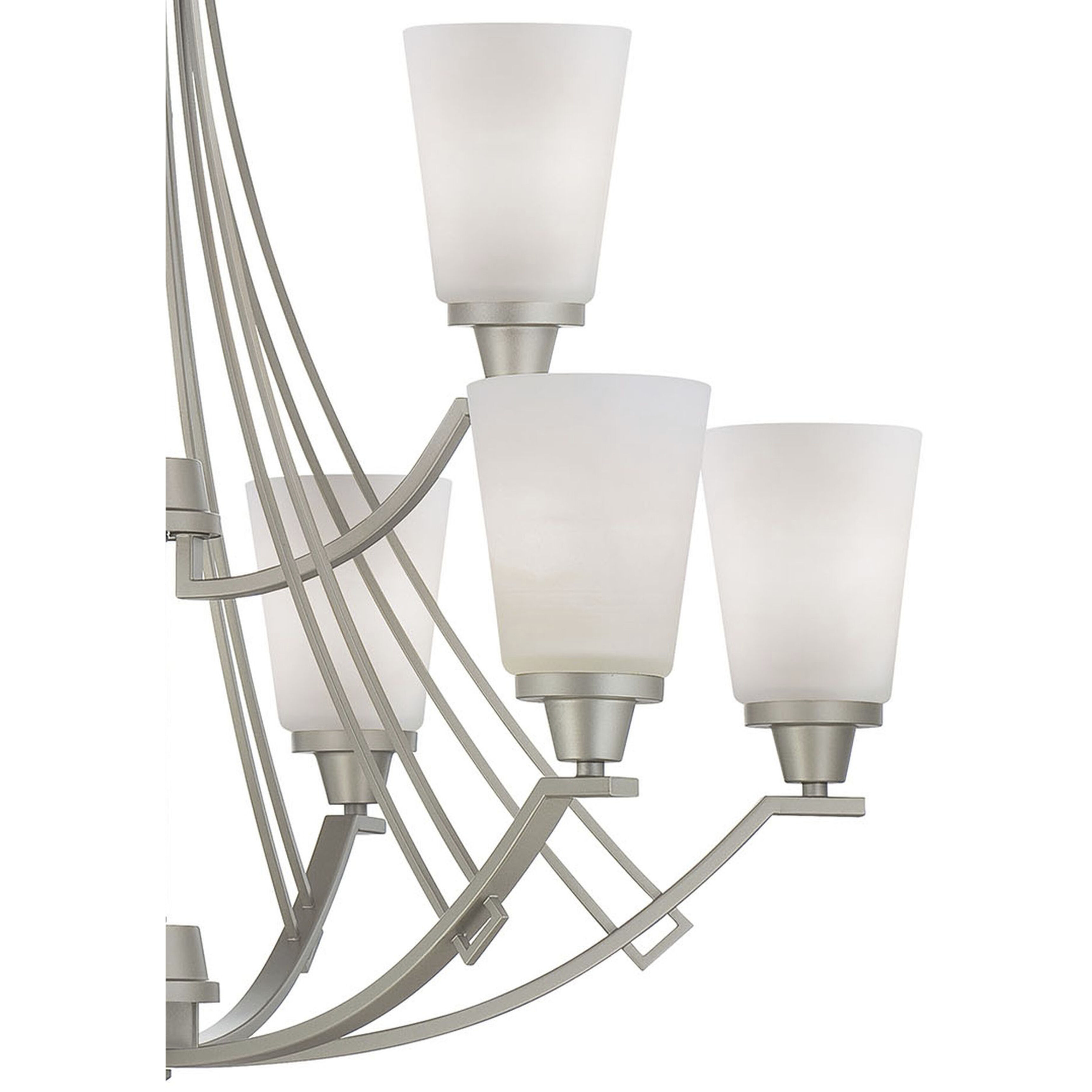 Wright 9 Light 33 inch Matte Nickel Chandelier Ceiling Light