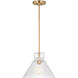 Drew & Jonathan Liouet 1 Light 12 inch Satin Brass Pendant Ceiling Light, Medium