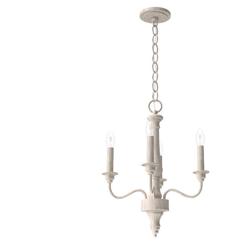 Teren 4 Light 14.25 inch Distressed White Chandelier Ceiling Light