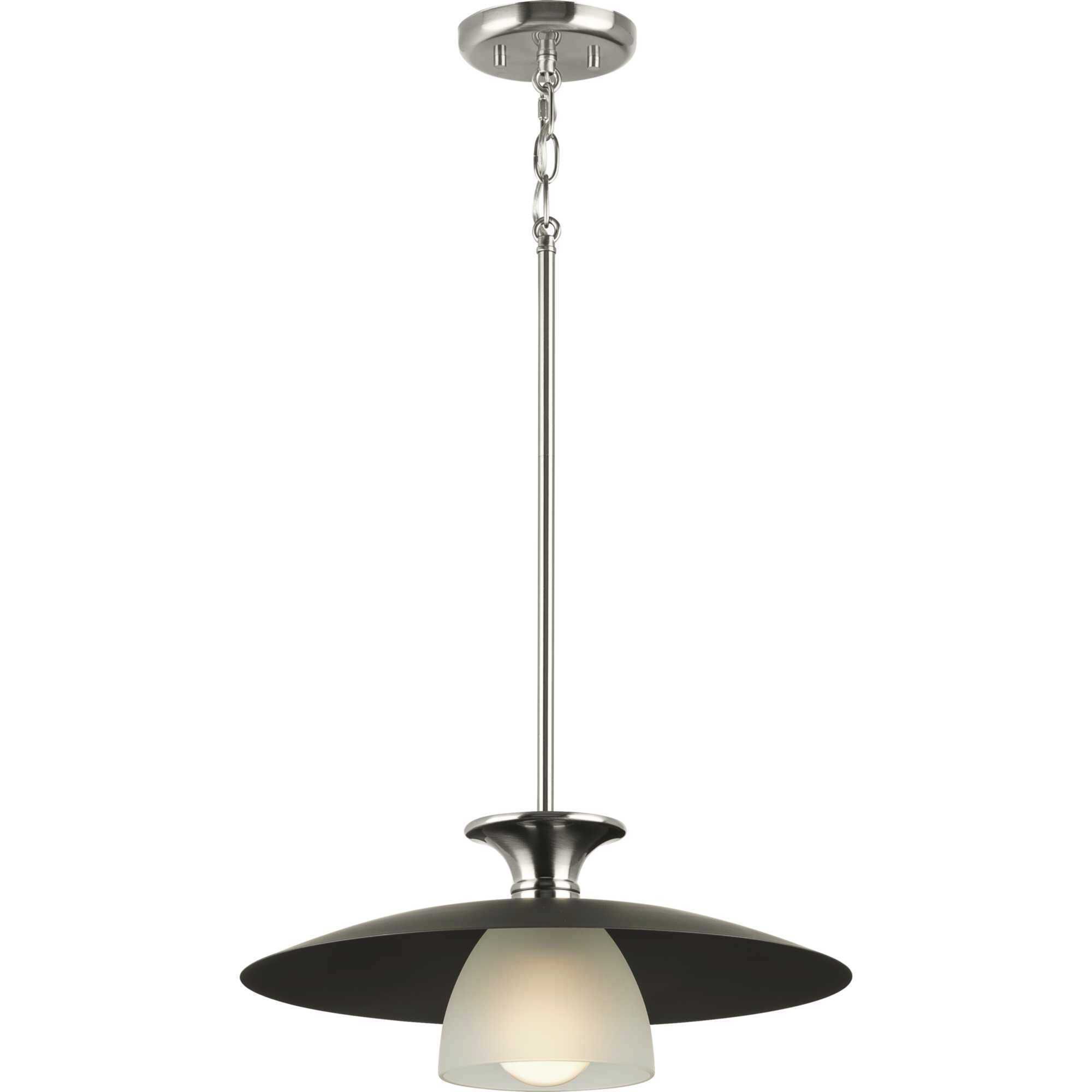Trimble 1 Light 18 inch Brushed Nickel Pendant Ceiling Light, Design Series