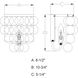 Elsa LED 6.5 inch Satin Nickel Bathroom Light Wall Light