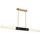 Linthor LED 64 inch Legacy Brass and Dark Bronze Linear Chandelier Ceiling Light