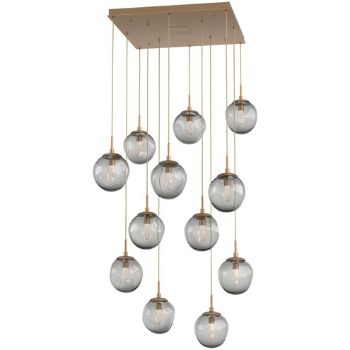 Aster LED LED Novel Brass Chandelier Ceiling Light, Square Multi-Pendant