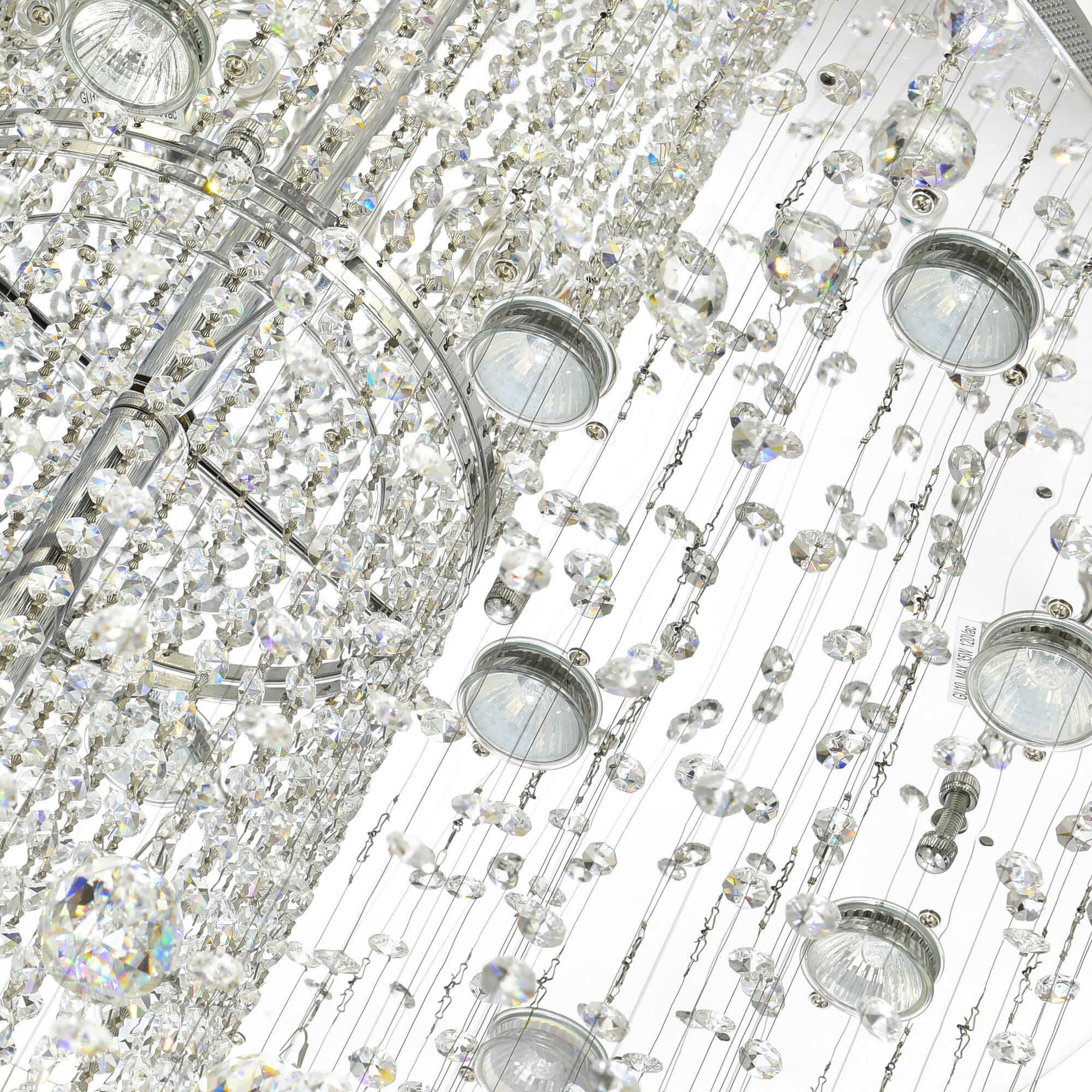 Hallway 32 Light 32 inch Chrome Flush Mount Ceiling Light