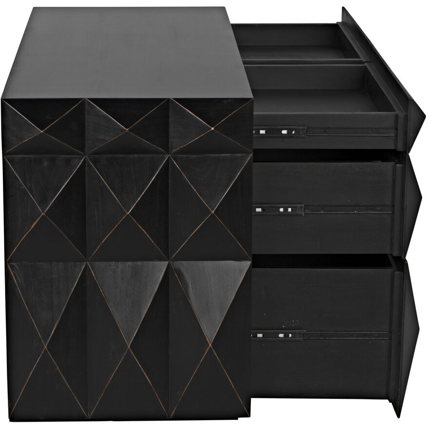 Allegra Hand Rubbed Black Dresser