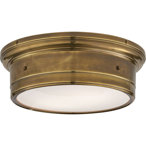 Siena2 2 Light 14 inch Hand-Rubbed Antique Brass Flush Mount Ceiling Light,  Large