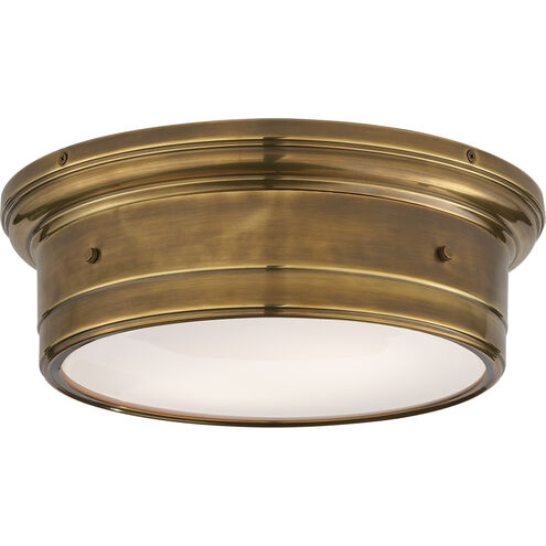 Siena2 2 Light 14 inch Hand-Rubbed Antique Brass Flush Mount Ceiling Light, Large