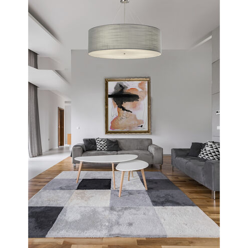 Textile Collection - Classic Family 60 inch Brushed Nickel Pendant Ceiling Light