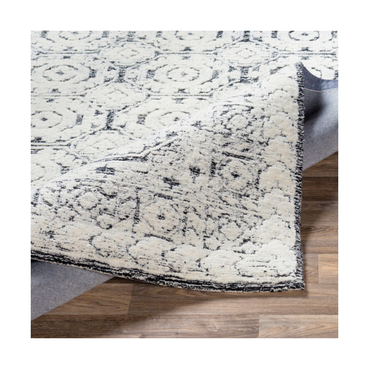 Ellen 72 X 48 inch Black Rug, Rectangle