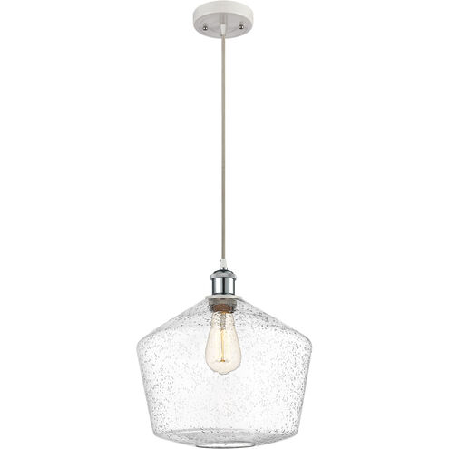 Ballston Cindyrella 1 Light 12 inch White and Polished Chrome Mini Pendant Ceiling Light