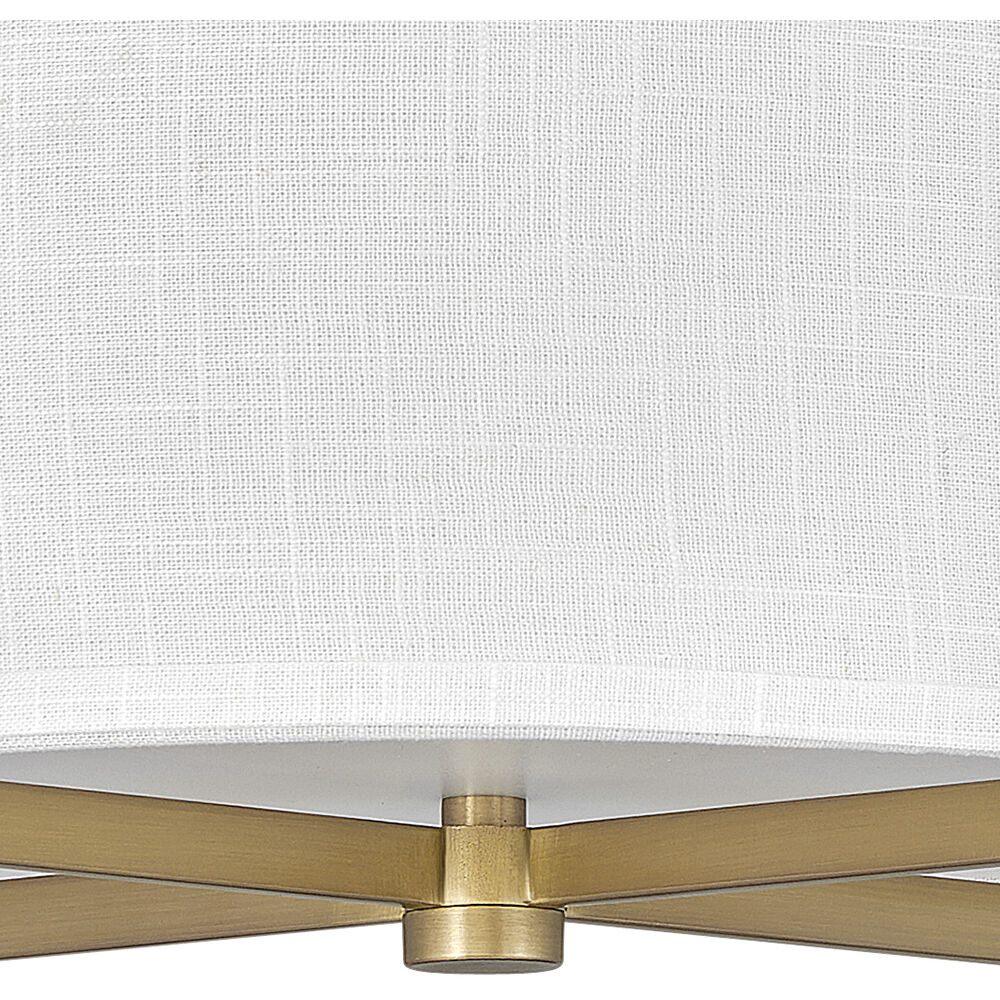 Galerie Axis 2 Light 14.5 inch Heritage Brass Indoor Semi-Flush Mount Ceiling Light