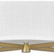 Galerie Axis 2 Light 14.5 inch Heritage Brass Indoor Semi-Flush Mount Ceiling Light