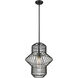 Orsay 1 Light 15 inch Matte Black Pendant Ceiling Light